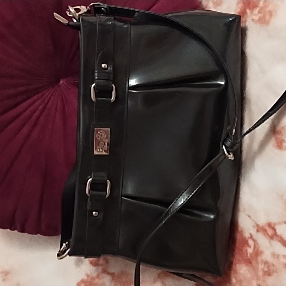 Beijo 💋 Classic Shiny Dark Blue Crossbody Bag